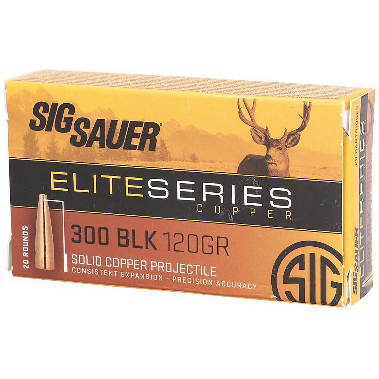 SIG SAUER Elite Performance Hunting .300 AAC Blackout 120-Grain Centerfire Rifle Ammunition - 20 Rounds                          - view number 1