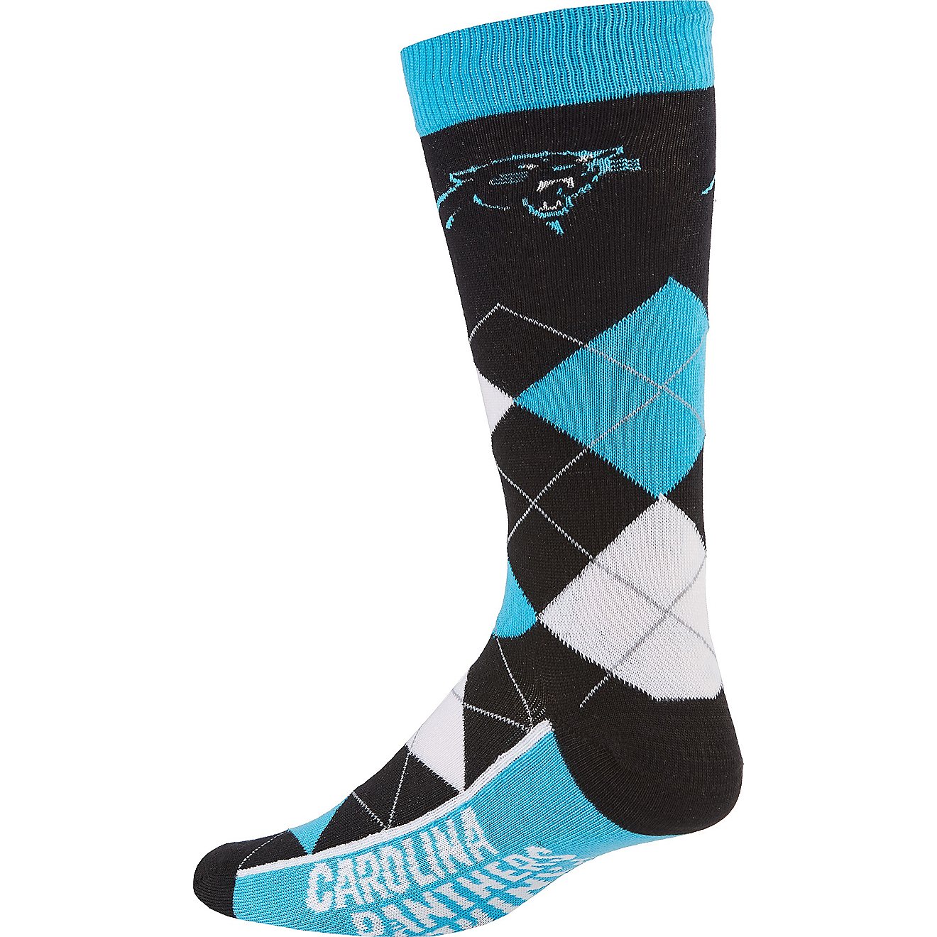 For Bare Feet Unisex Carolina Panthers Team Pride Flag Top Dress Socks                                                           - view number 2
