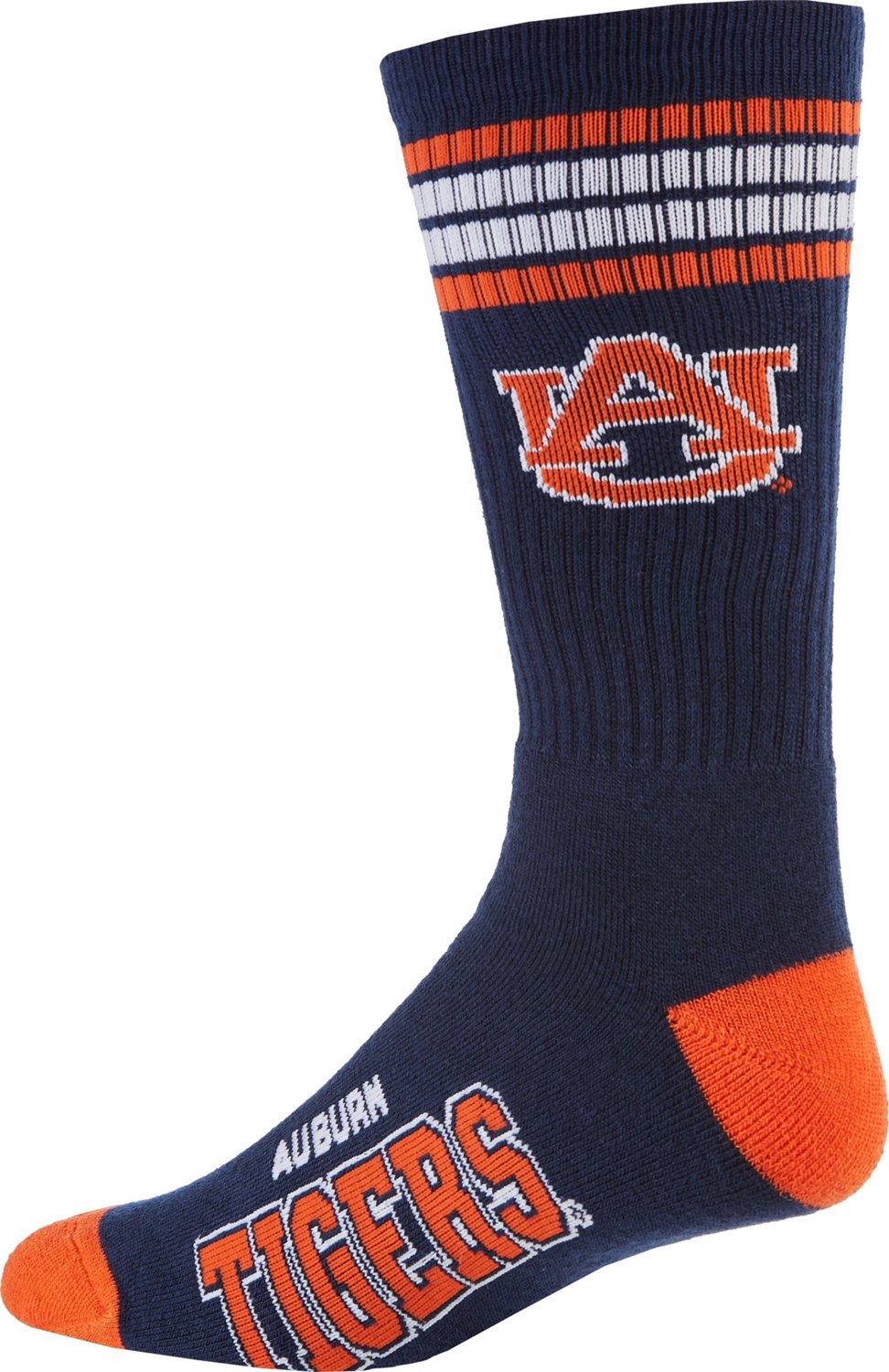 For Bare Feet Adults' Auburn University 4-Stripe Deuce Socks | Academy