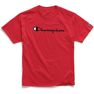 Champion Men's Graphic Jersey Screen Print Script T-shirt                                                                       