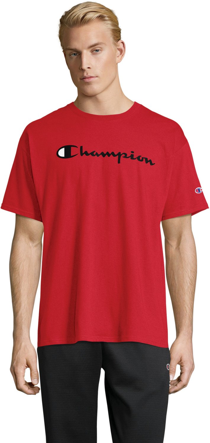 Champion Men's Graphic Jersey Screen Print Script T-shirt | Academy