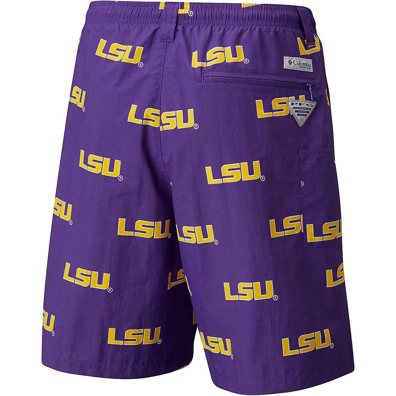 Columbia Sportswear Men's Louisiana State University Backcast II Printed Shorts                                                  - view number 2