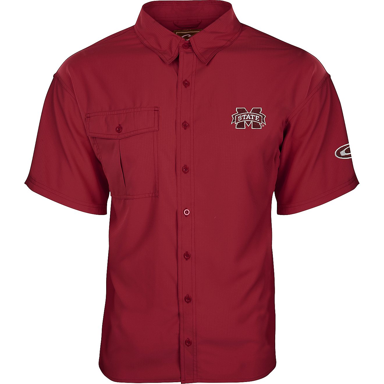 Drake Waterfowl Men's Mississippi State University Flyweight Button Down Shirt                                                   - view number 1