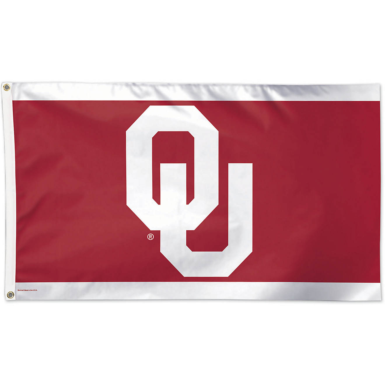 WinCraft Oklahoma Sooners Stars and Stripes Deluxe Flag                                                                          - view number 1
