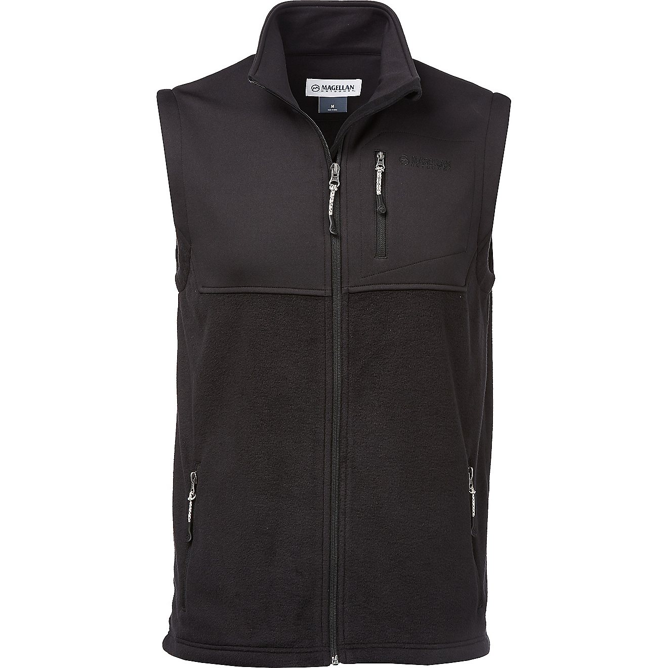 Magellan Outdoors Men's Softshell Hybrid Full Zip Vest                                                                           - view number 1