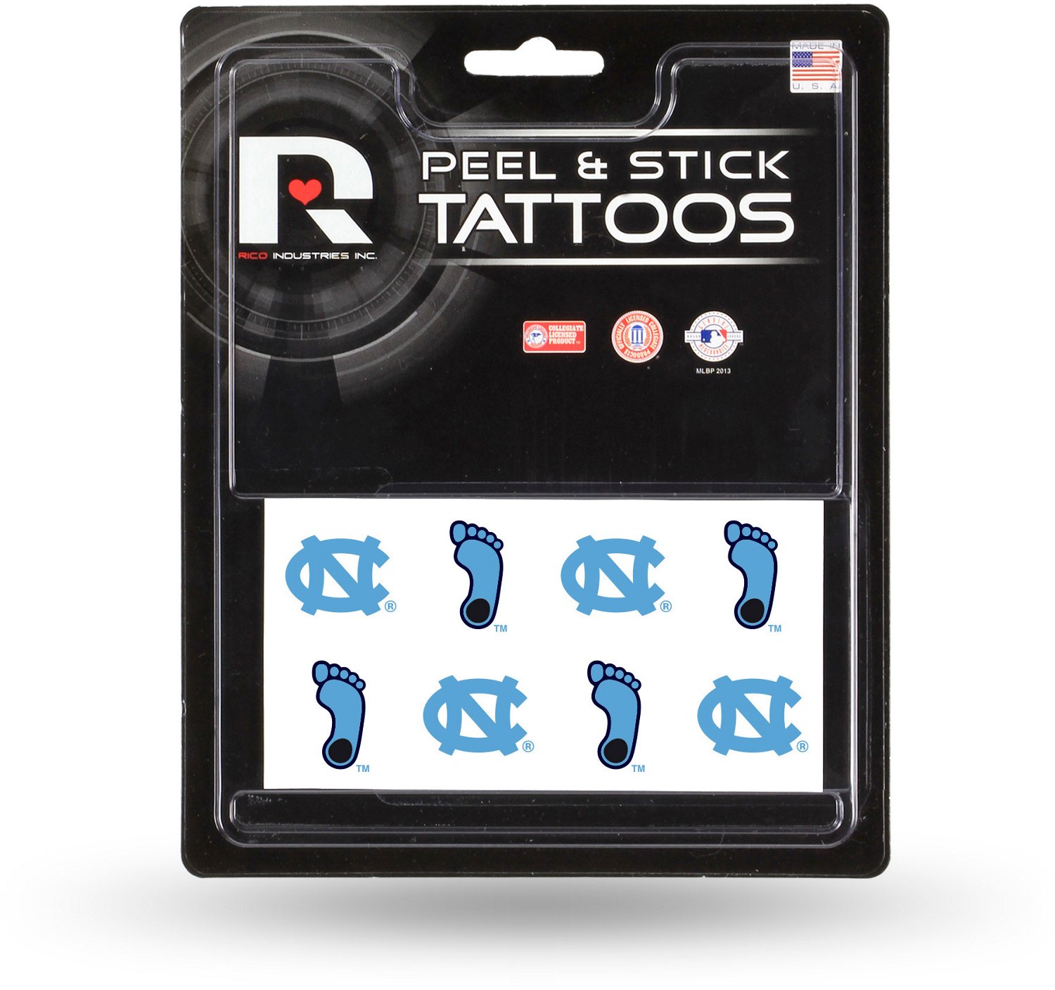 Rico University of North Carolina Tag Tattoos 8Pack Academy