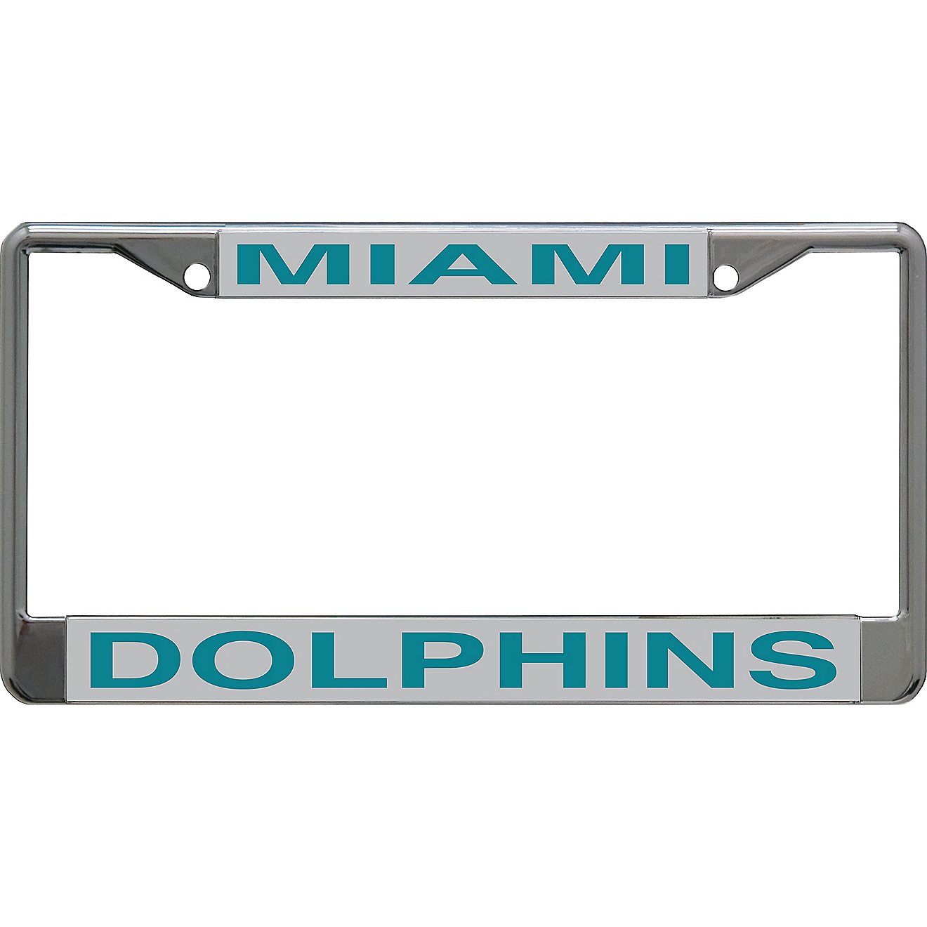WinCraft Miami Dolphins Mirrored License Plate Frame                                                                             - view number 1