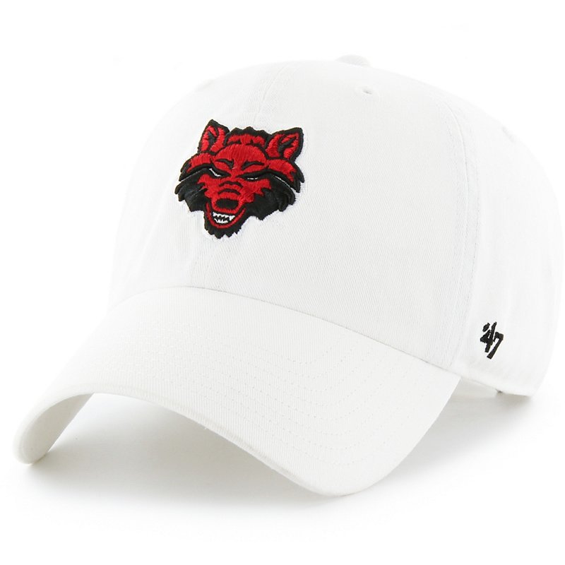The '47 Arkansas State University Clean Up Cap has an adjustable strap and team logos. Available at Academy Sports + Outdoors.