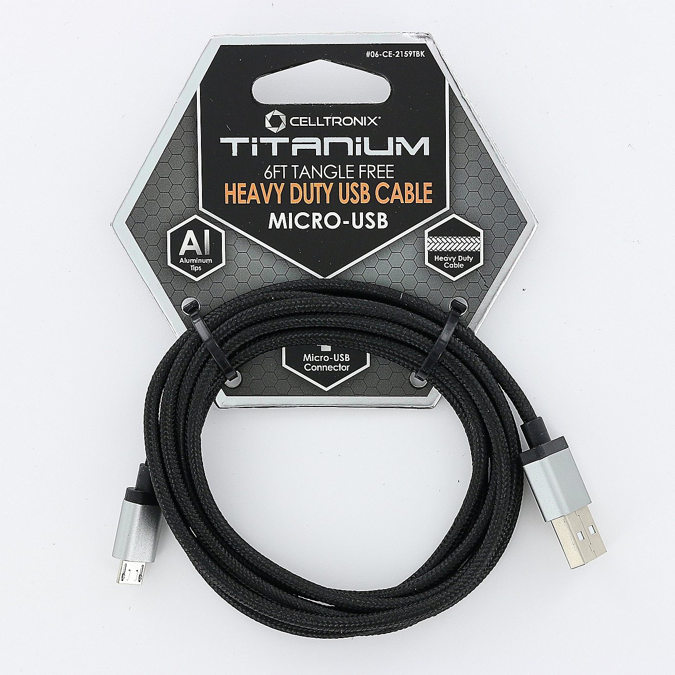 PUGS Celltronix Titanium Micro 6 ft Braided Cable                                                                                - view number 1