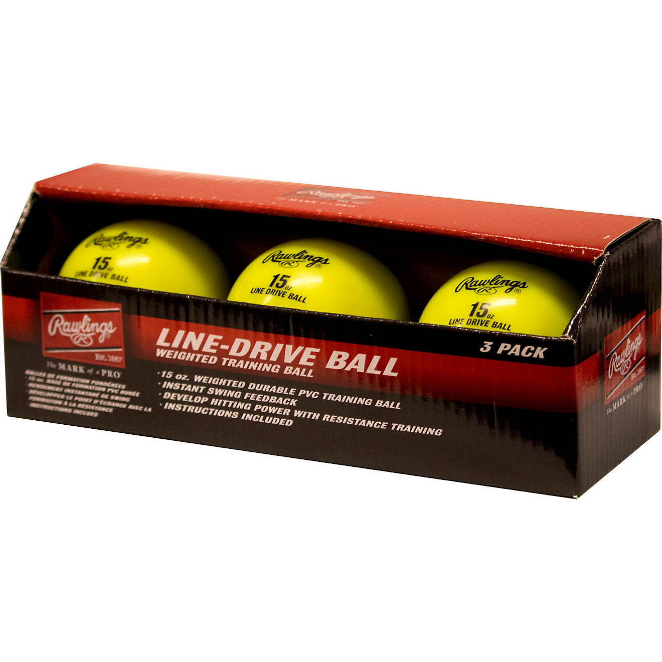 Rawlings Line-Drive Training Balls 3-Pack                                                                                        - view number 1