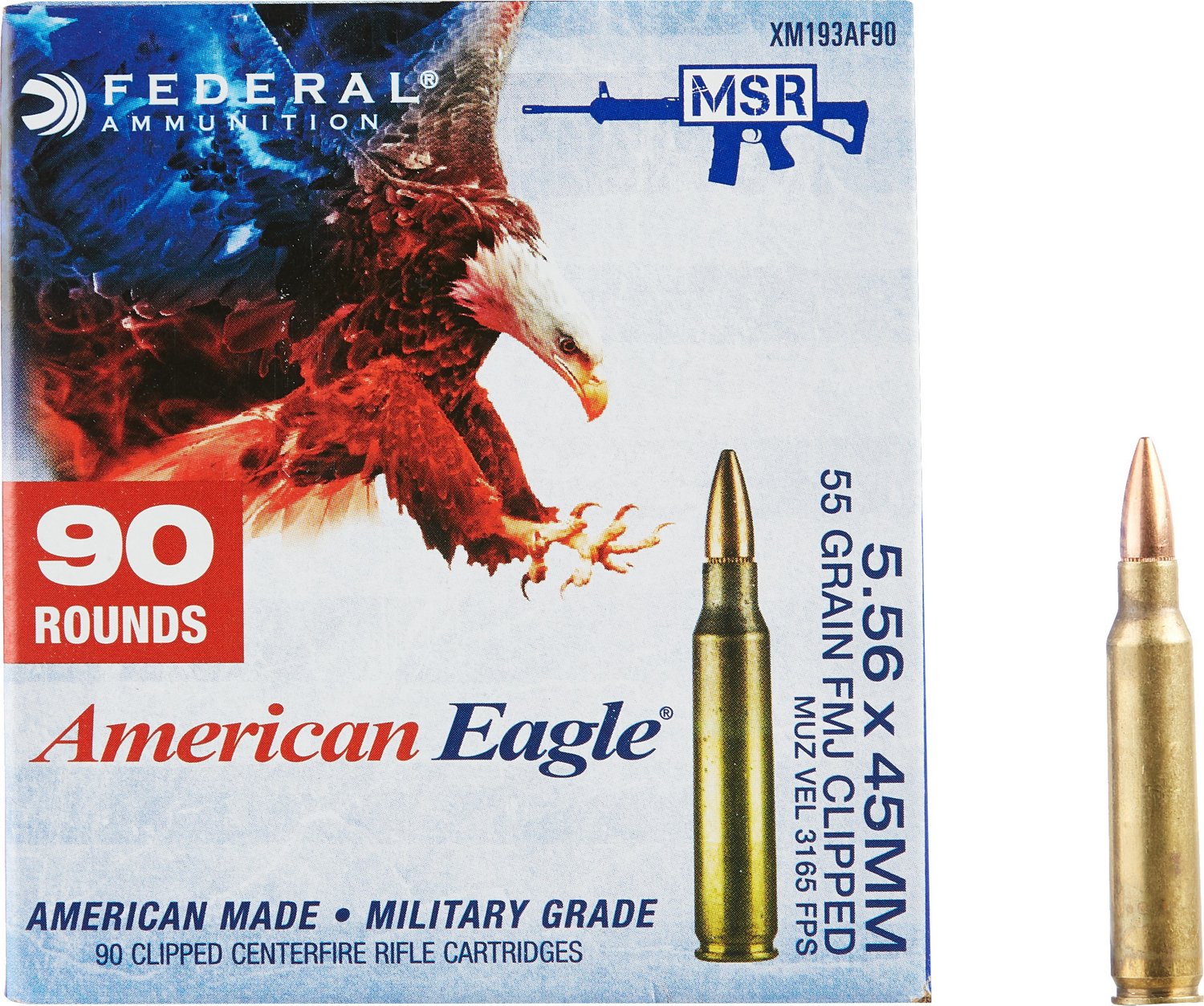 Federal Premium American Eagle Xm193 556 Nato 55 Grain Centerfire Rifle Ammunition Academy 5832