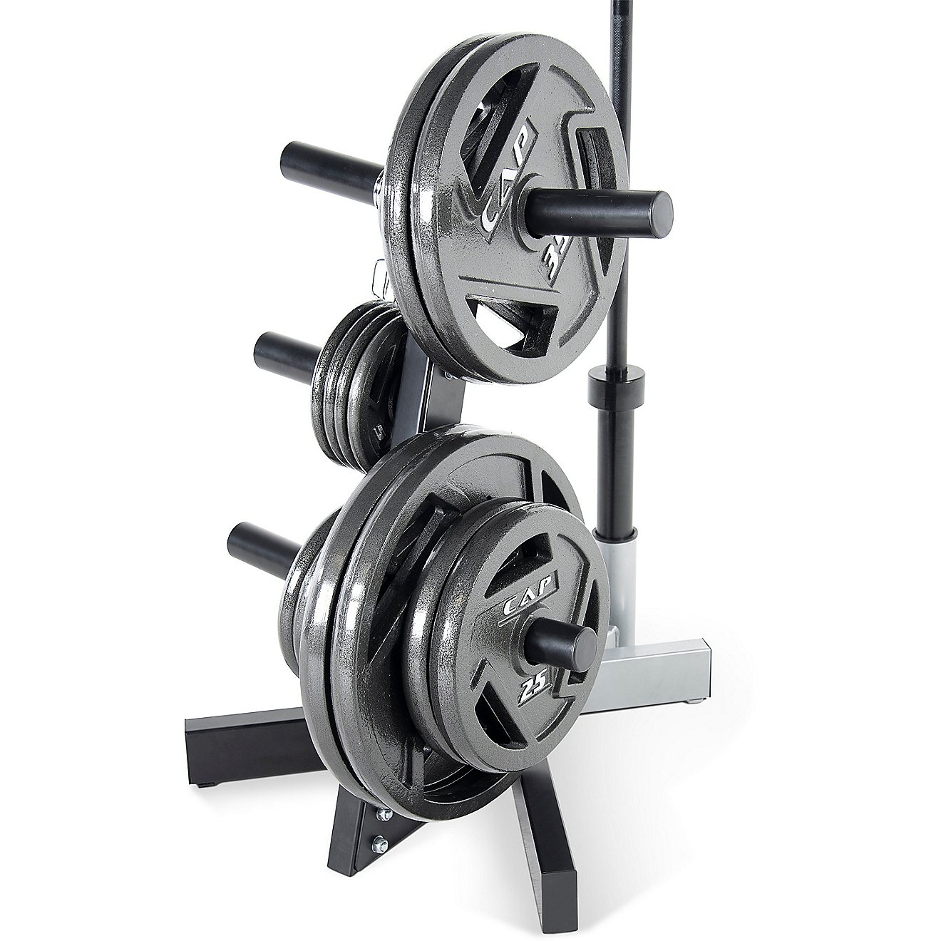 CAP Barbell Olympic Weight Plate Tree Storage Rack 2 In Inch