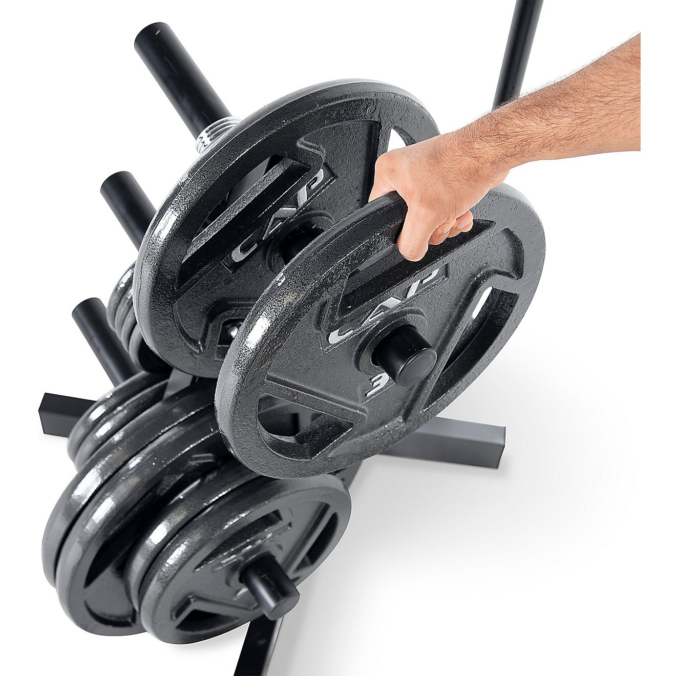 CAP Barbell Olympic Weight Plate Tree Storage Rack 2 In Inch