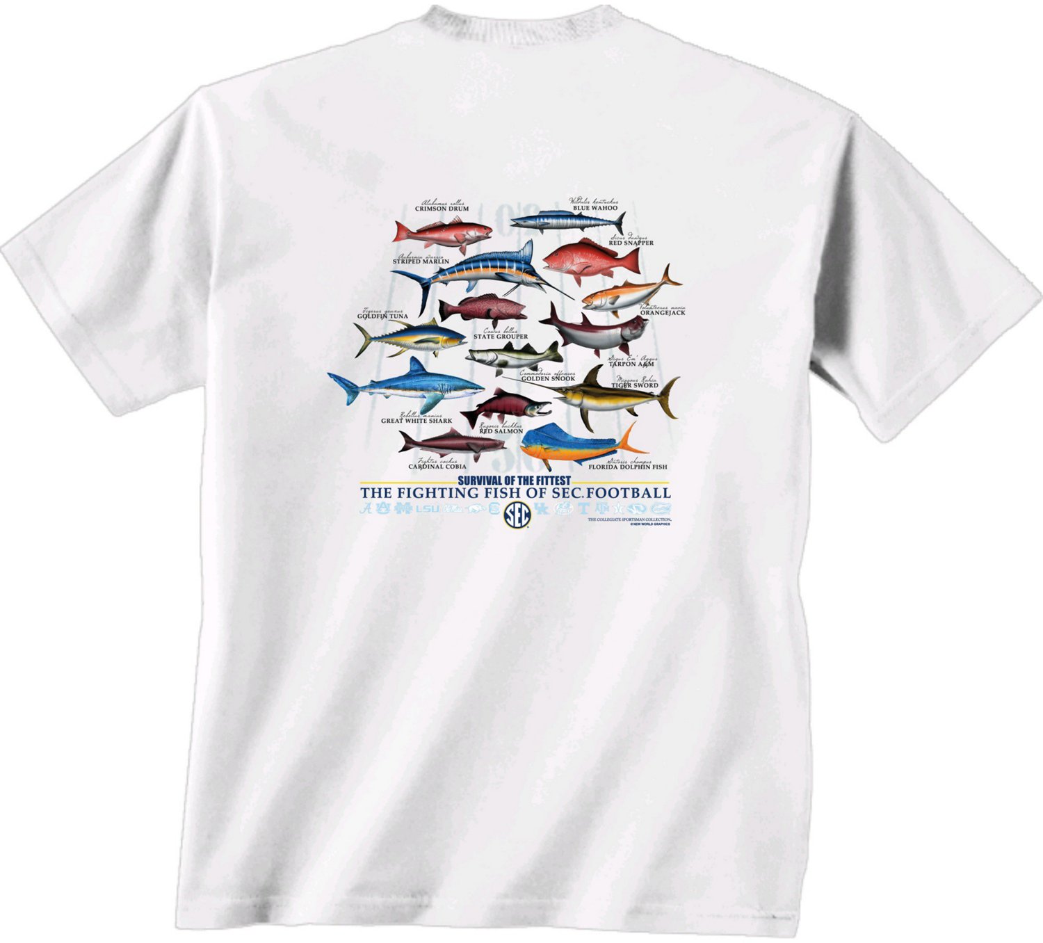 shirt with fish logo