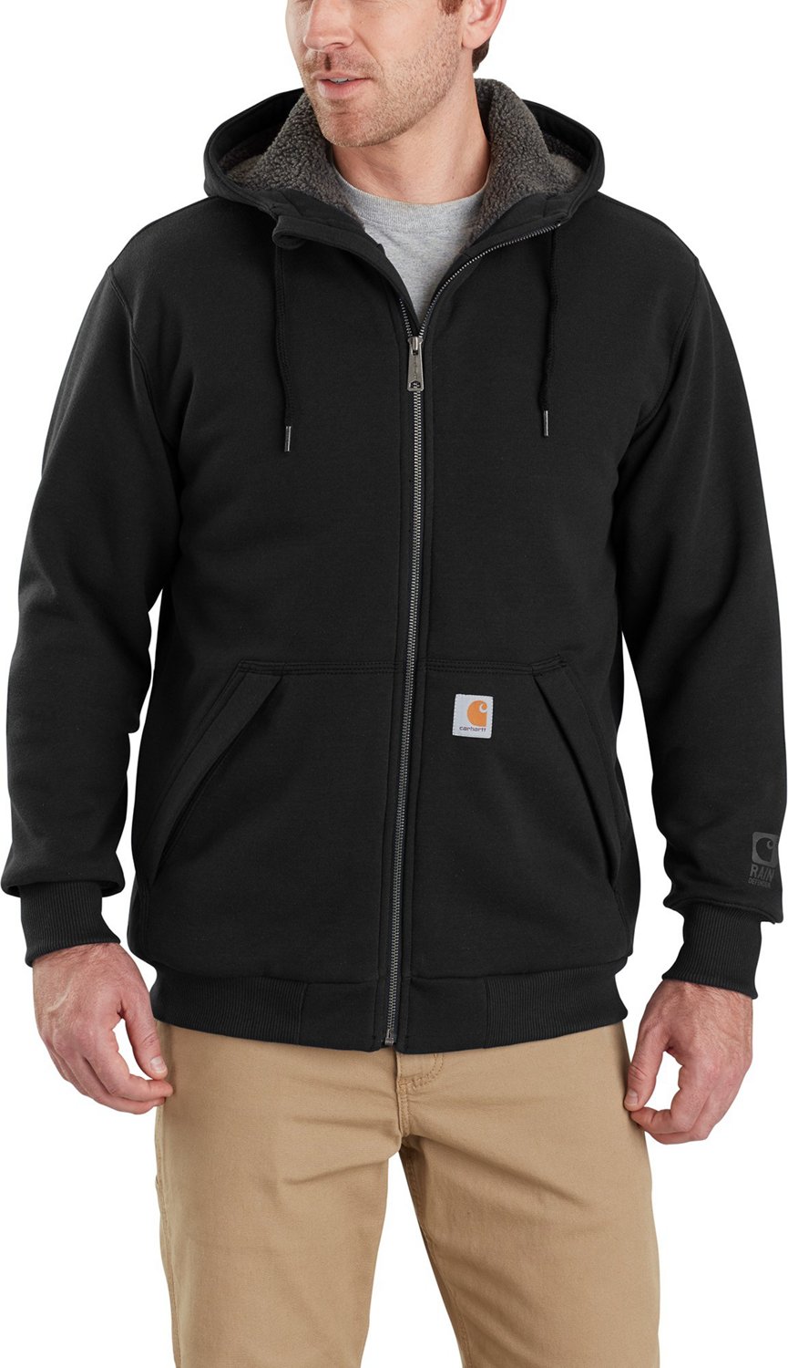 Carhartt Men's Rain Defender Rockland Sherpa Lined Hooded Sweatshirt ...