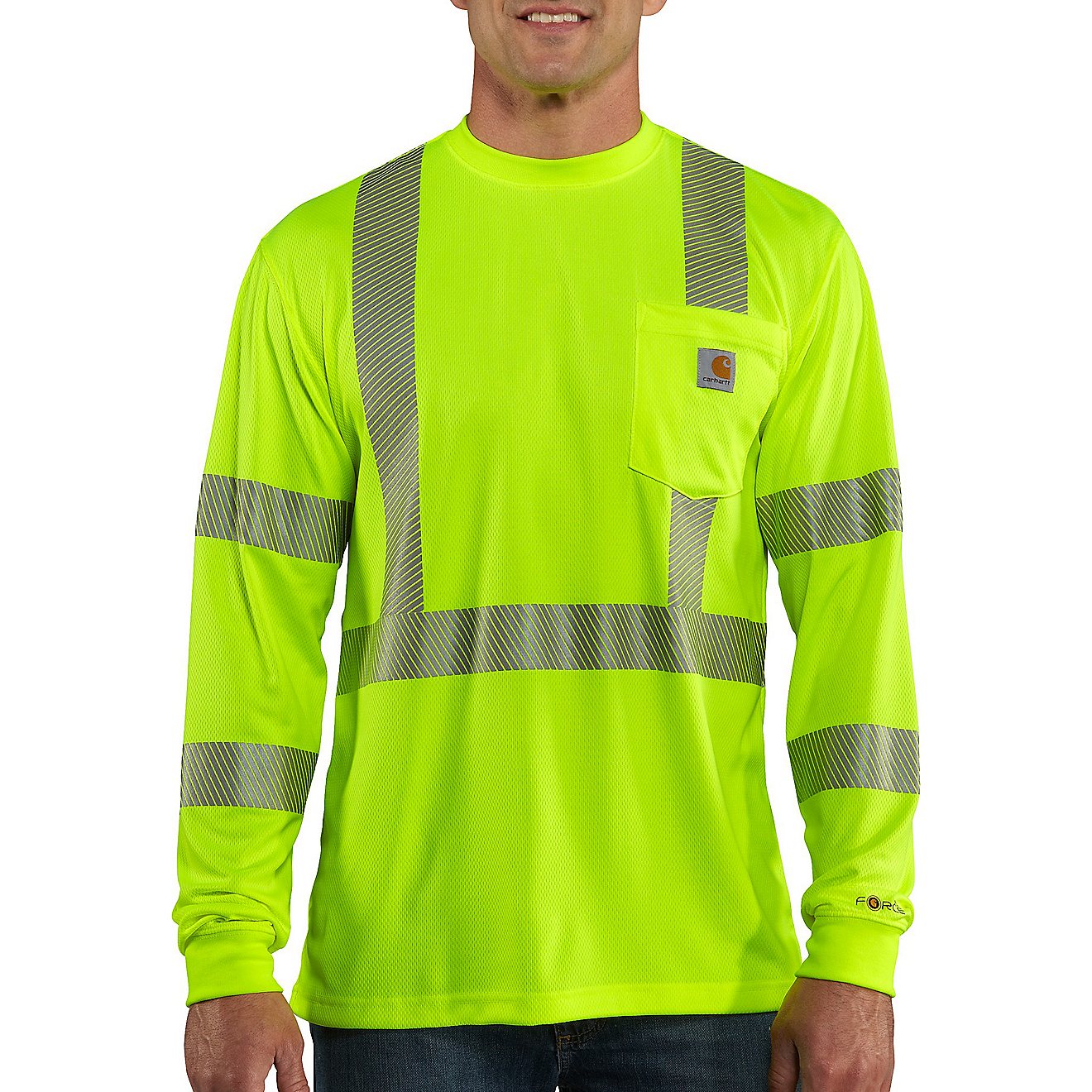 Carhartt Men's Force High-Visibility Long-Sleeve Class 3 T-shirt                                                                 - view number 1