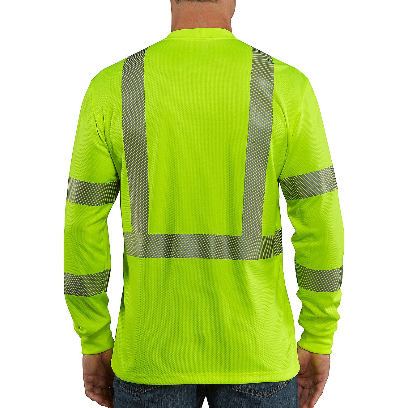 Carhartt Men's Force High-Visibility Long-Sleeve Class 3 T-shirt                                                                 - view number 2