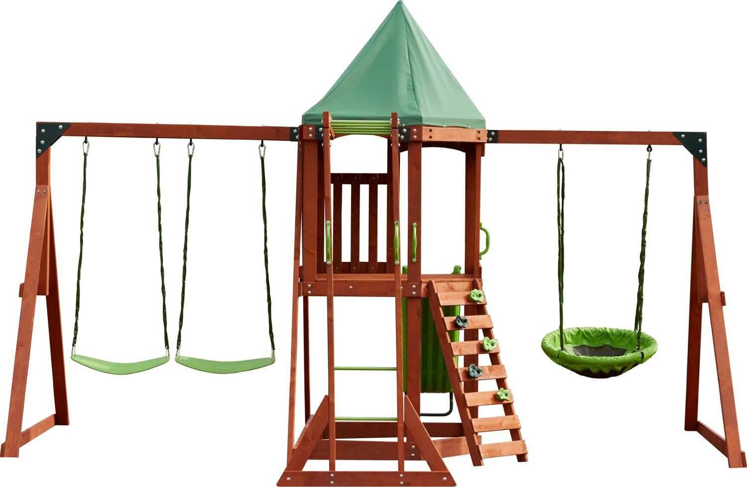 Agame Paradise Peak Wooden Swing Set