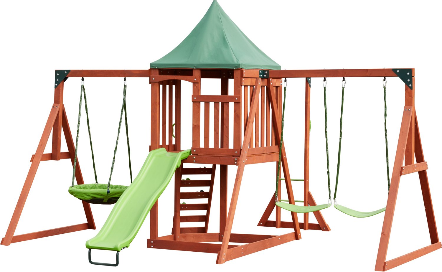 Agame Paradise Peak Wooden Swing Set