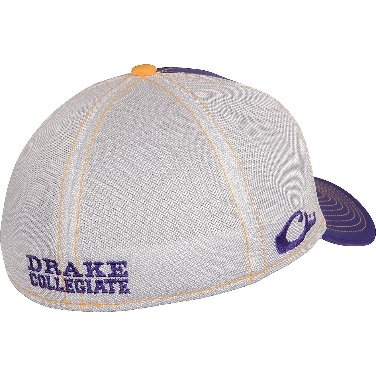 Drake Waterfowl Men's Louisiana State University Stretch Fit Cap                                                                 - view number 2