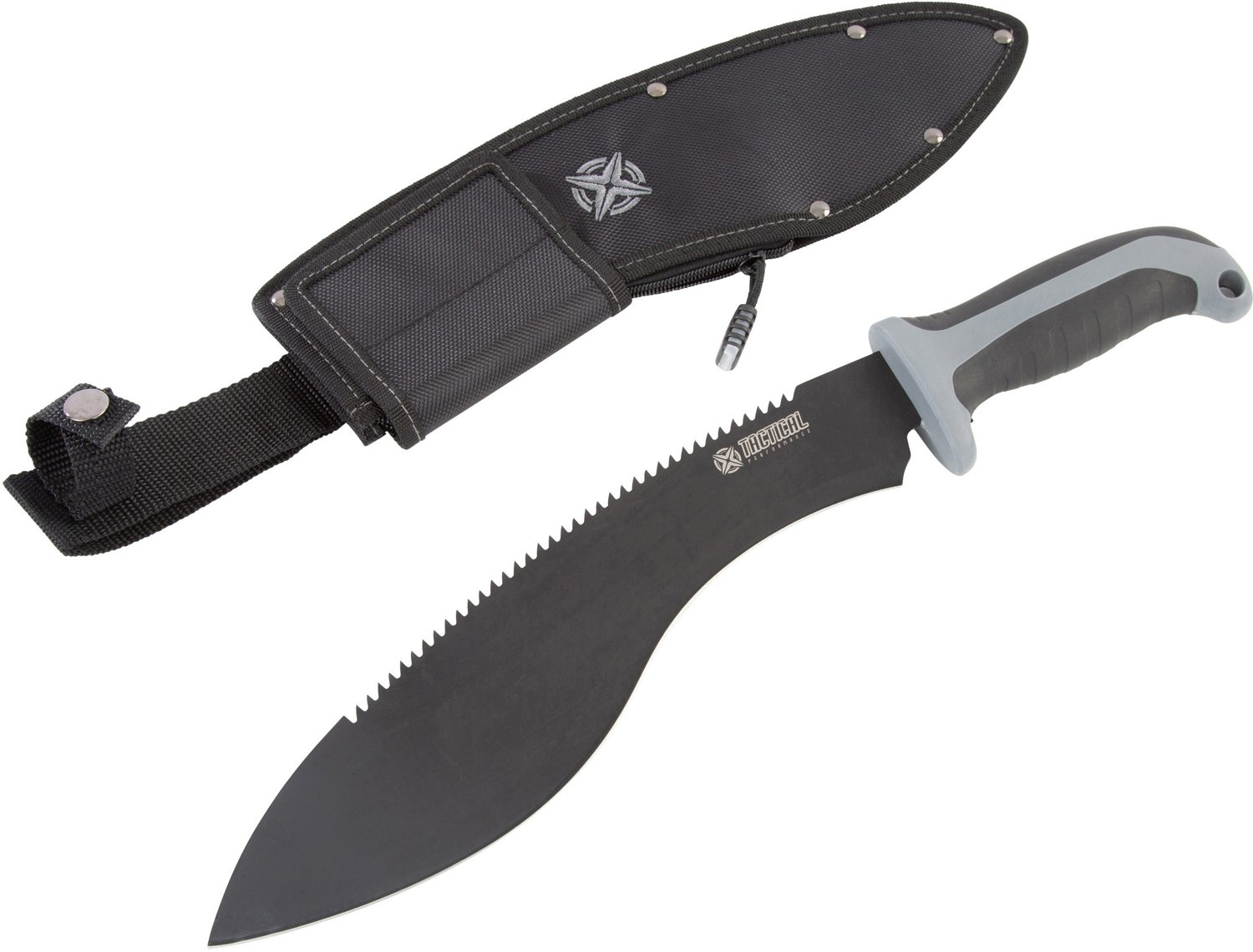 Tactical Performance 12 in Kukri Machete with Serrated Saw Back Academy