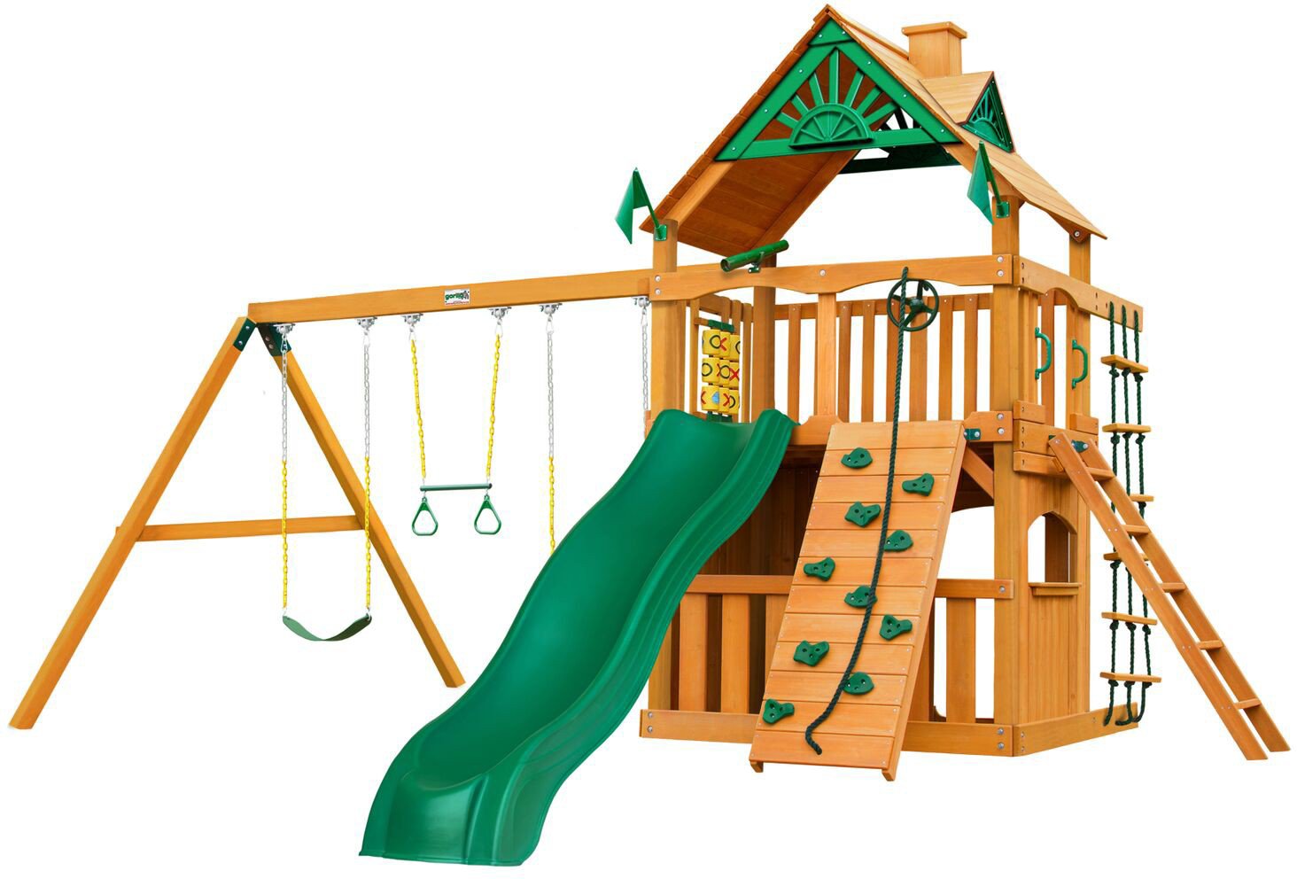 Gorilla Playsets Chateau Clubhouse Cedar Swing Set