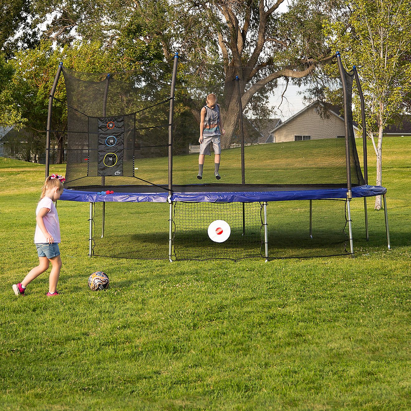 Skywalker Trampolines 16 ft Oval Sports Arena Trampoline with Enclosure and Games                                                - view number 15