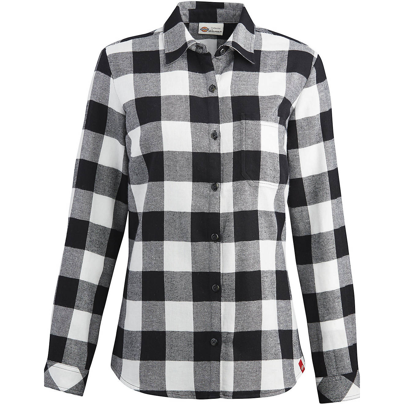 Dickies Women's Plus Size Long Sleeve Plaid Shirt                                                                                - view number 1
