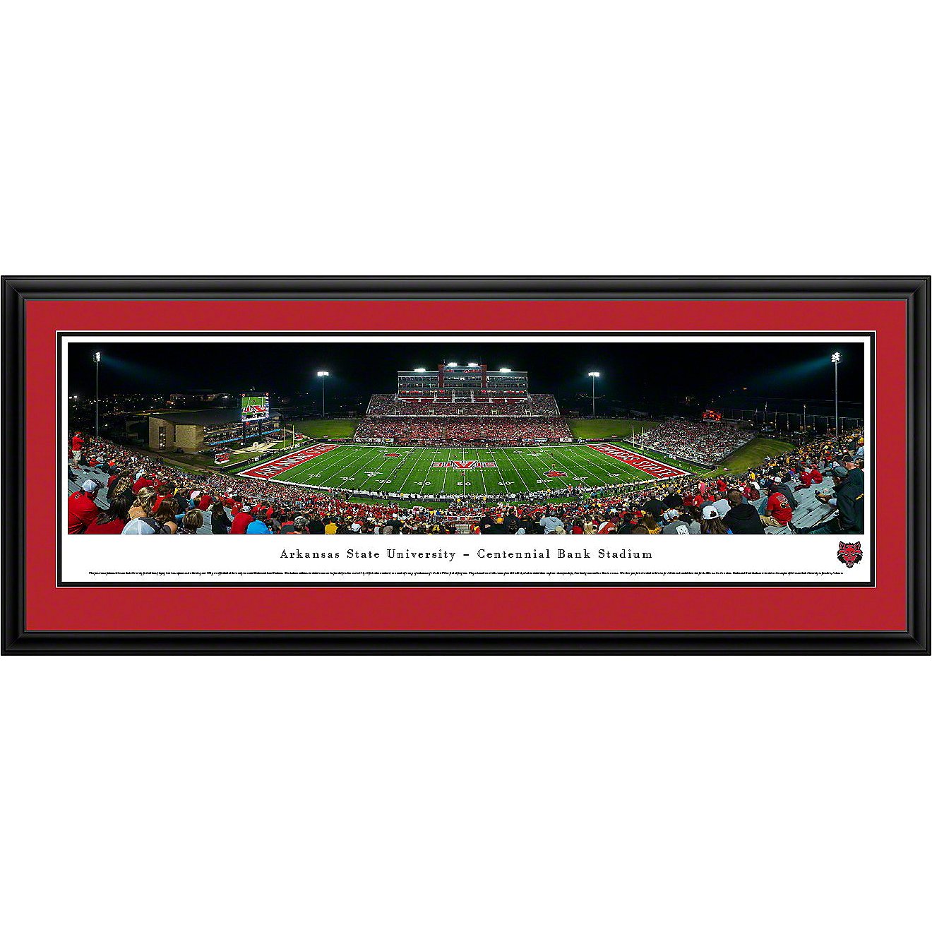 Blakeway Panoramas Arkansas State University Centennial Bank Stadium Double Mat Deluxe Framed Panora                             - view number 1