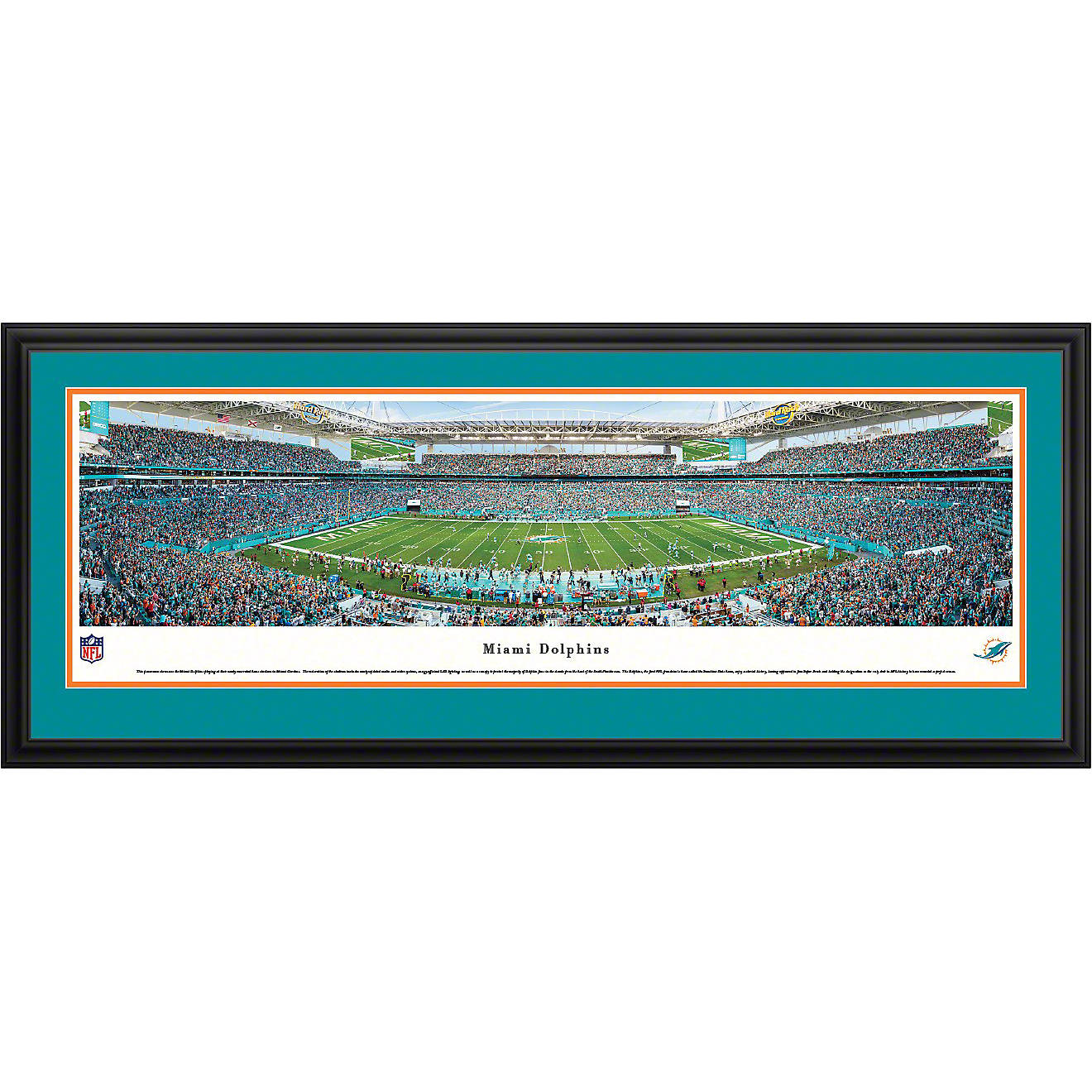 Blakeway Panoramas Miami Dolphins Hard Rock Stadium Double Mat Deluxe Framed Panoramic Print                                     - view number 1