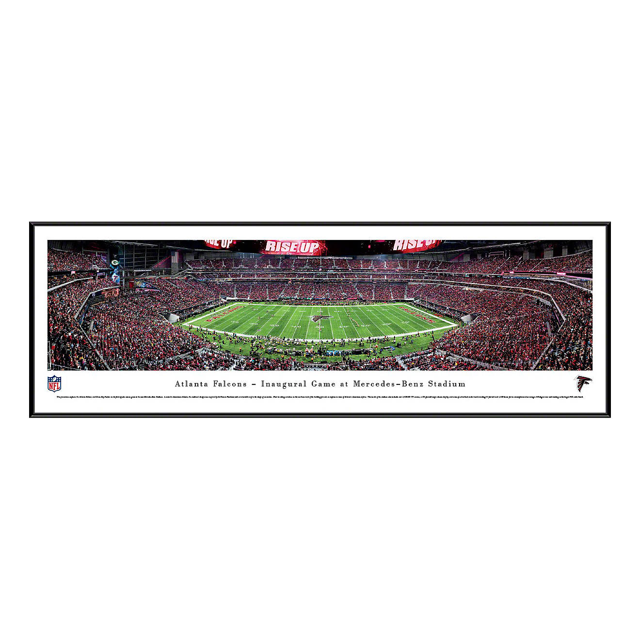 Blakeway Panoramas Atlanta Falcons Mercedes-Benz Stadium First Game Standard Framed Panoramic Print                              - view number 1