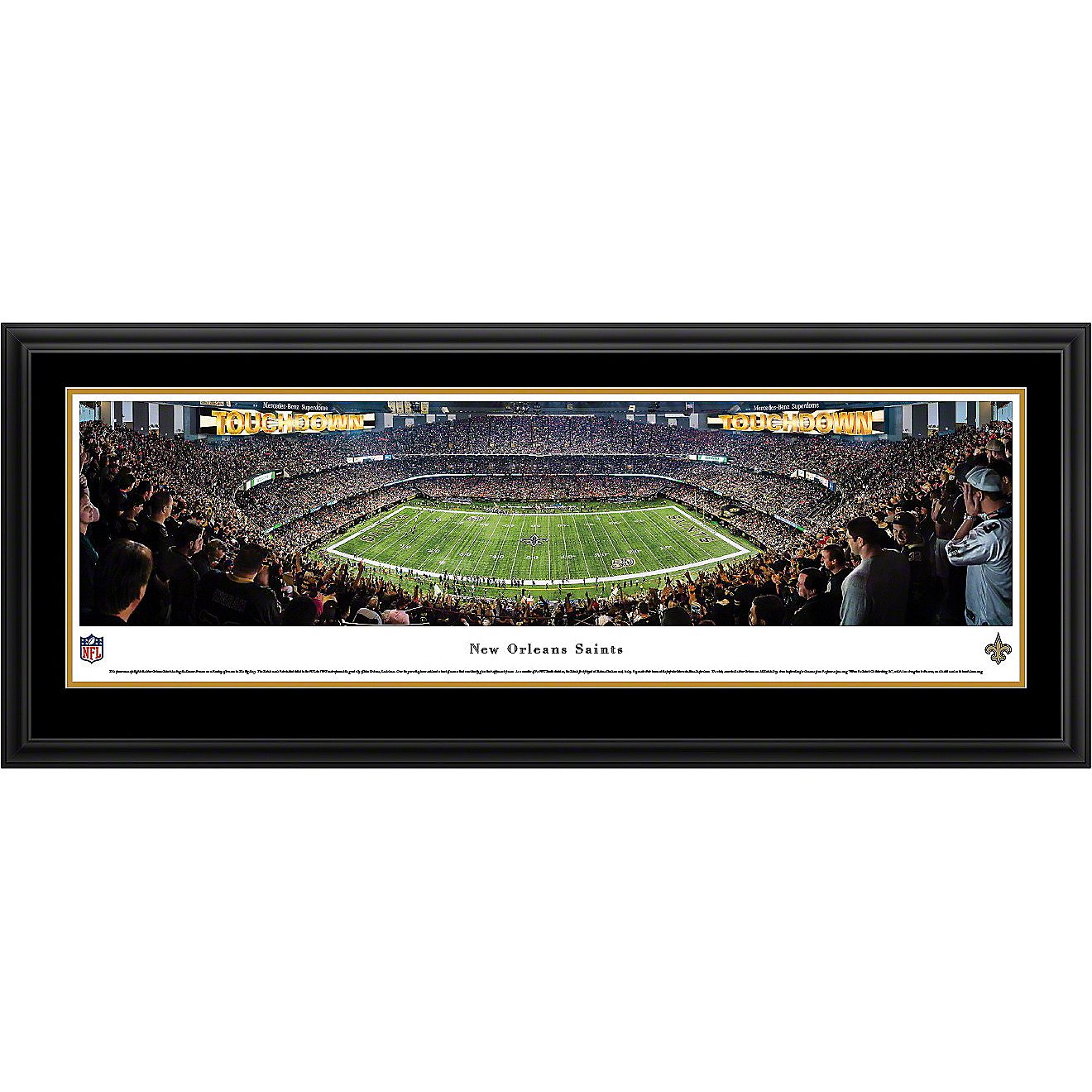 Blakeway Panoramas New Orleans Saints Mercedes-Benz Superdome Double Mat Deluxe Framed Panoramic Pri                             - view number 1