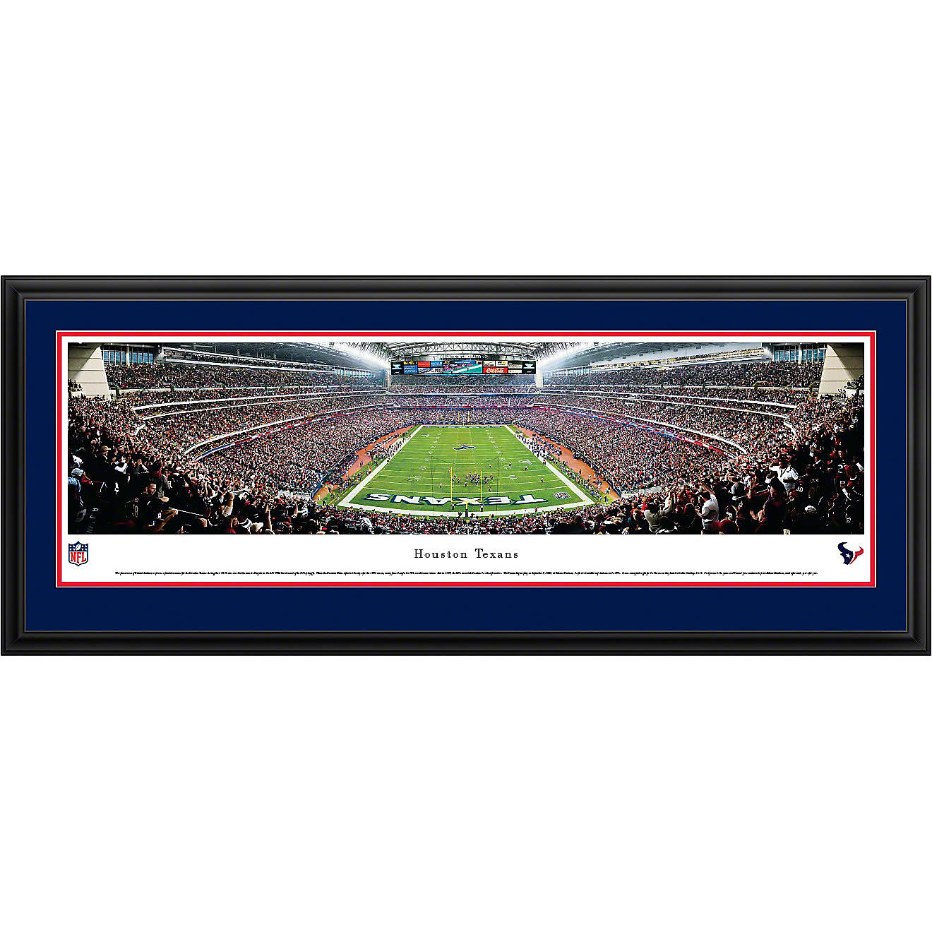 Blakeway Panoramas Houston Texans Reliant Stadium Double Mat Deluxe Framed Panoramic Print                                       - view number 1