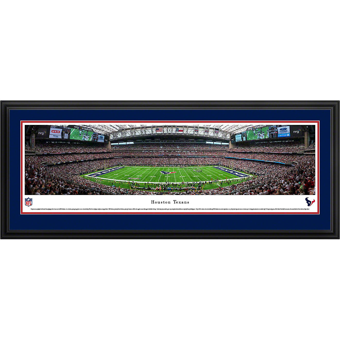 Blakeway Panoramas Houston Texans NRG Stadium 50 Yd Double Mat Deluxe Framed Panoramic Print                                     - view number 1