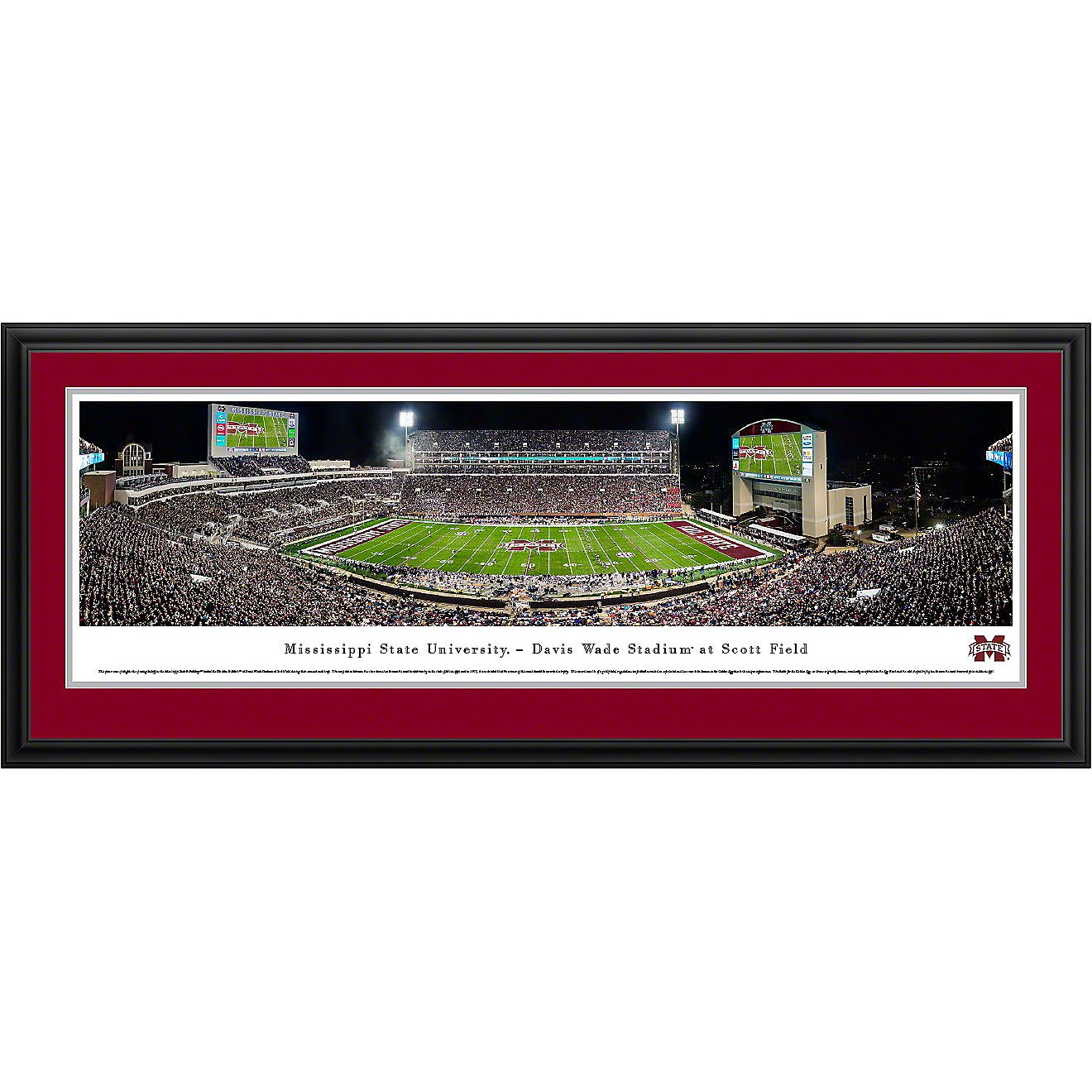 Blakeway Panoramas Mississippi State University Davis Wade Stadium Double Mat Deluxe Framed Panorami                             - view number 1