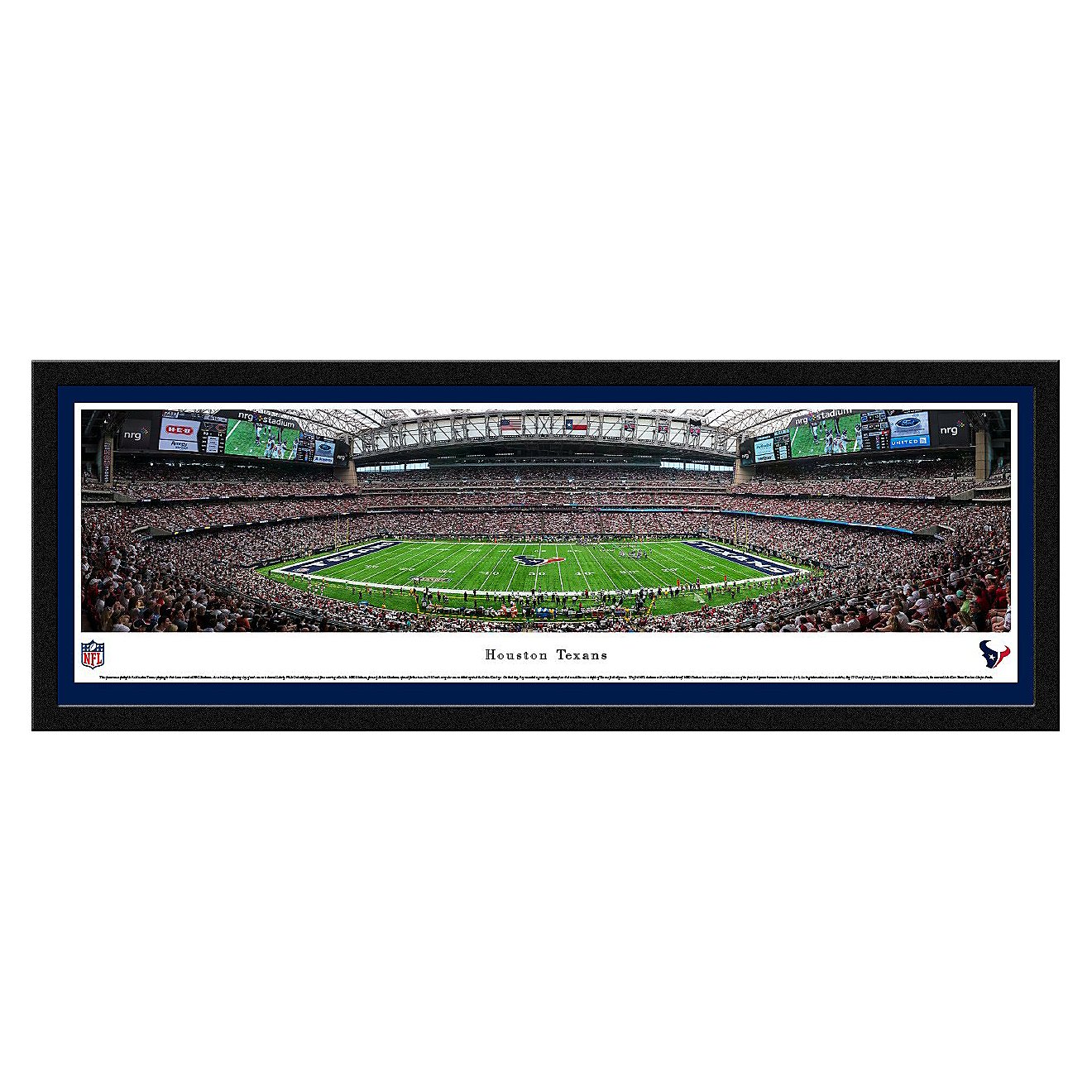 Blakeway Panoramas Houston Texans NRG Stadium 50 Yd Single Mat Select Frame Panoramic Print                                      - view number 1
