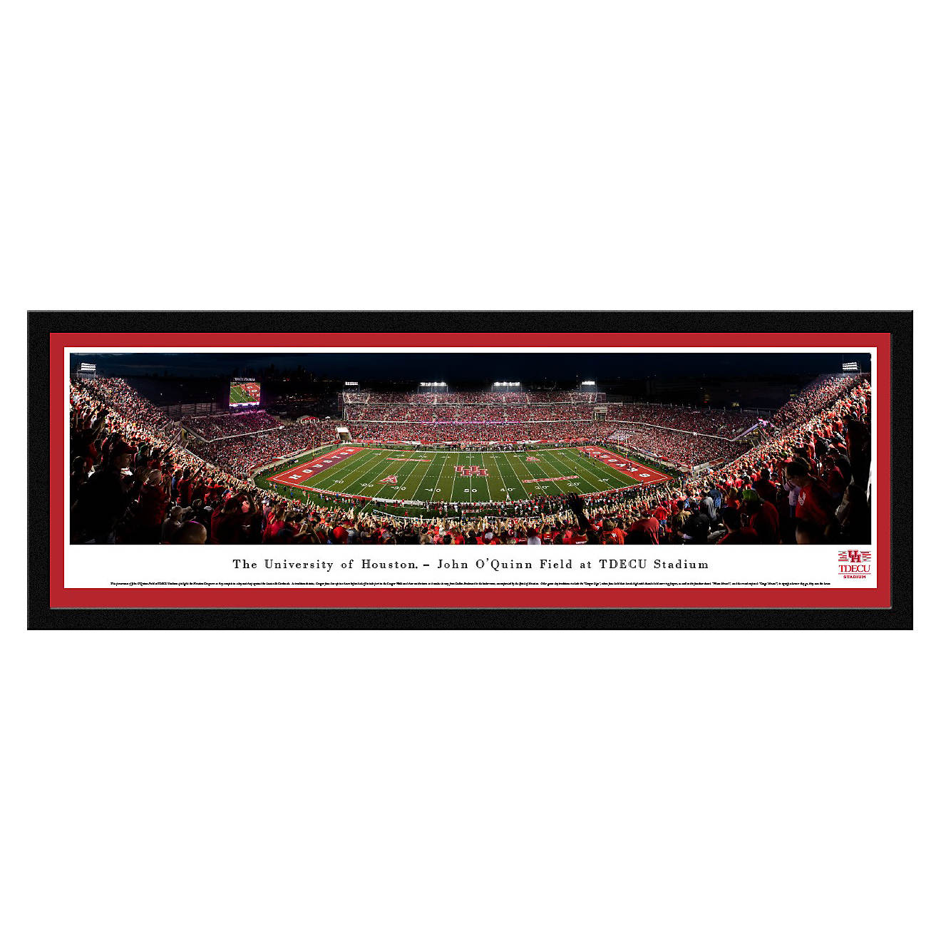 Blakeway Panoramas University of Houston TDECU Stadium Single Mat Select Framed Panoramic Print                                  - view number 1