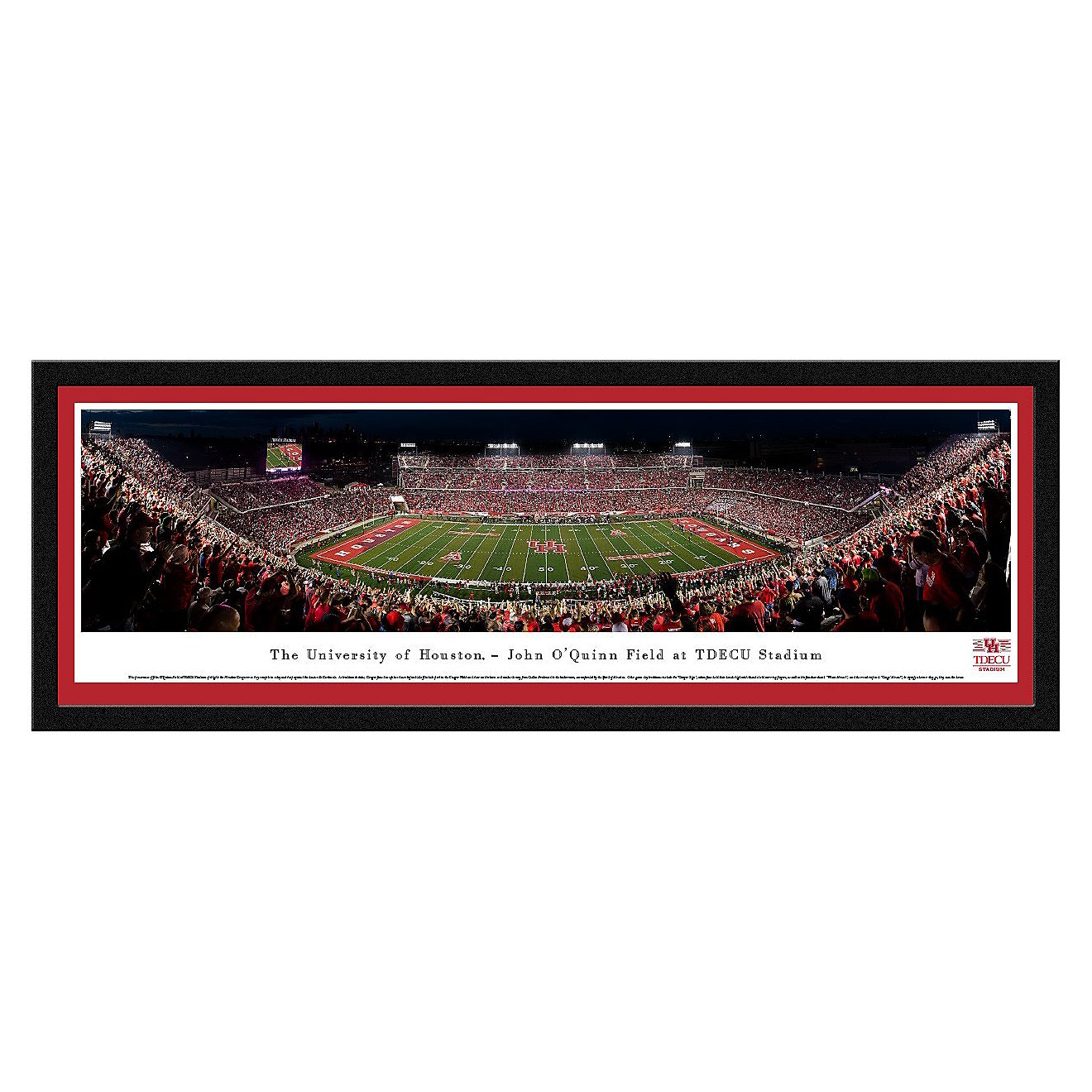 Blakeway Panoramas University of Houston TDECU Stadium Single Mat Select Framed Panoramic Print                                  - view number 1