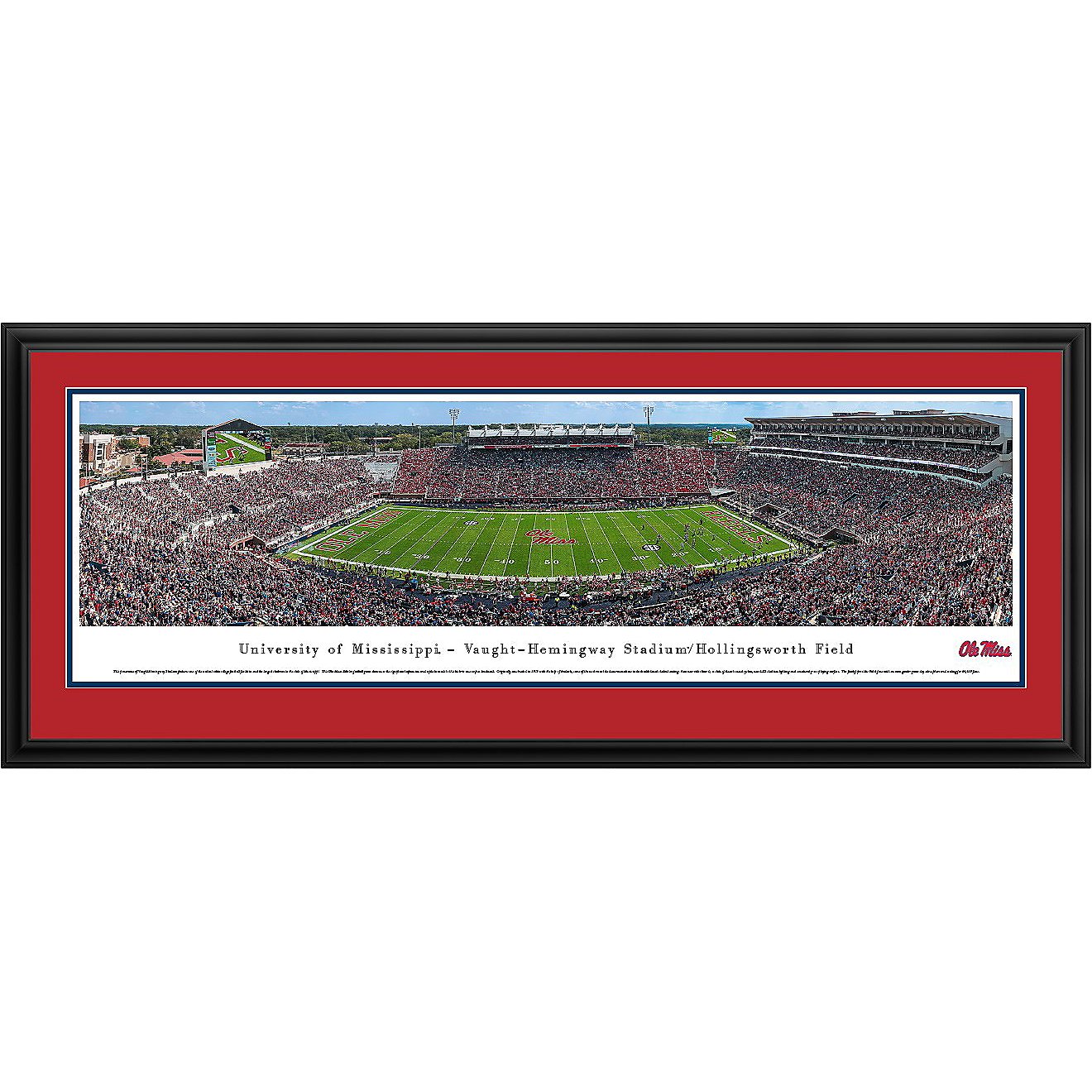 Blakeway Panoramas Ole Miss Vaught-Hemingway Stadium Double Mat Deluxe Framed Panoramic Print                                    - view number 1