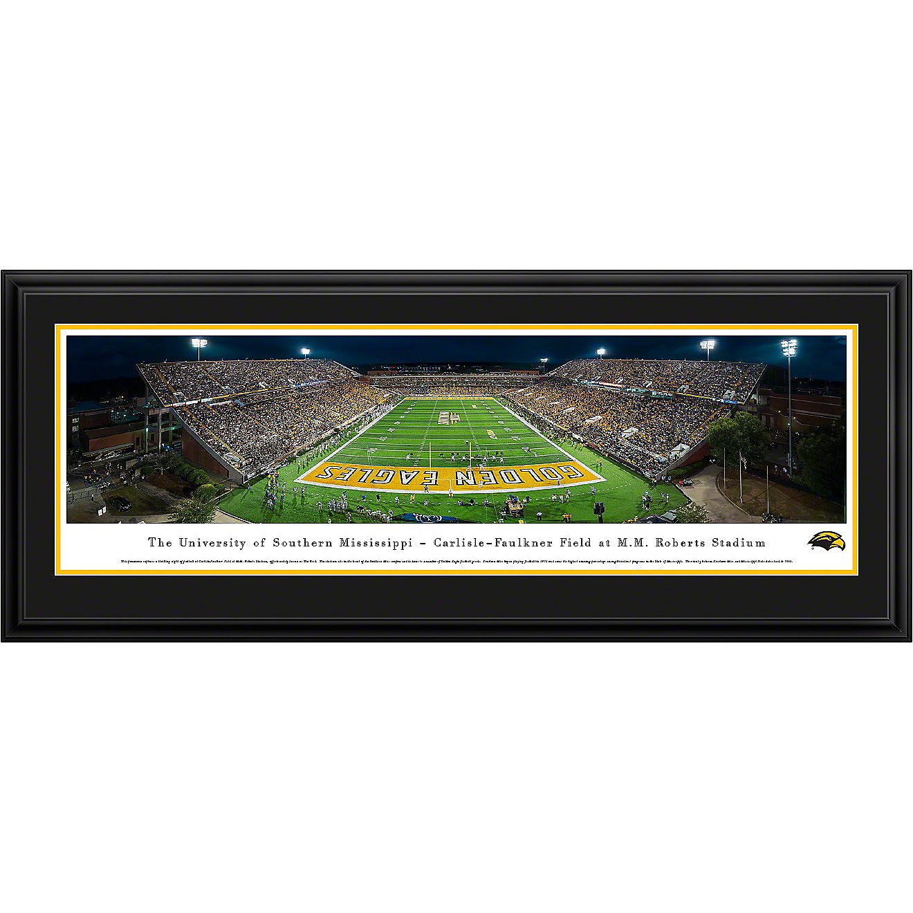 Blakeway Panoramas University of Southern Mississippi M.M. Roberts Stadium Double Mat Deluxe Framed                              - view number 1
