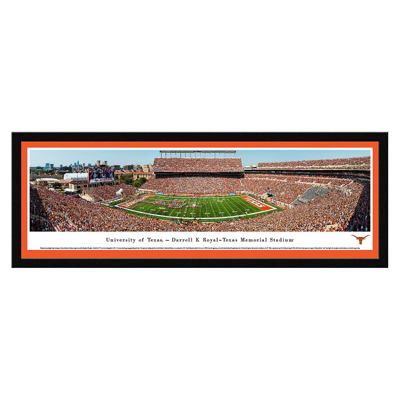 Blakeway Panoramas University of Texas Darrell K Royal Memorial Stadium Single Mat Select Framed Pan                             - view number 1