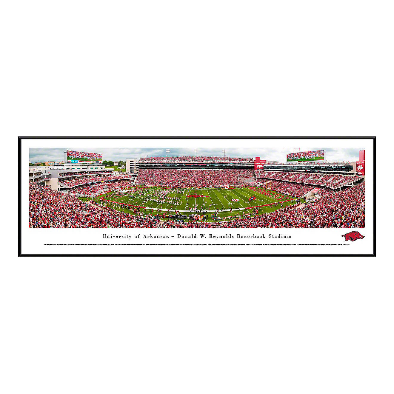 Blakeway Panoramas University of Arkansas Donald W. Reynolds Stadium Standard Frame Panoramic Print                              - view number 1