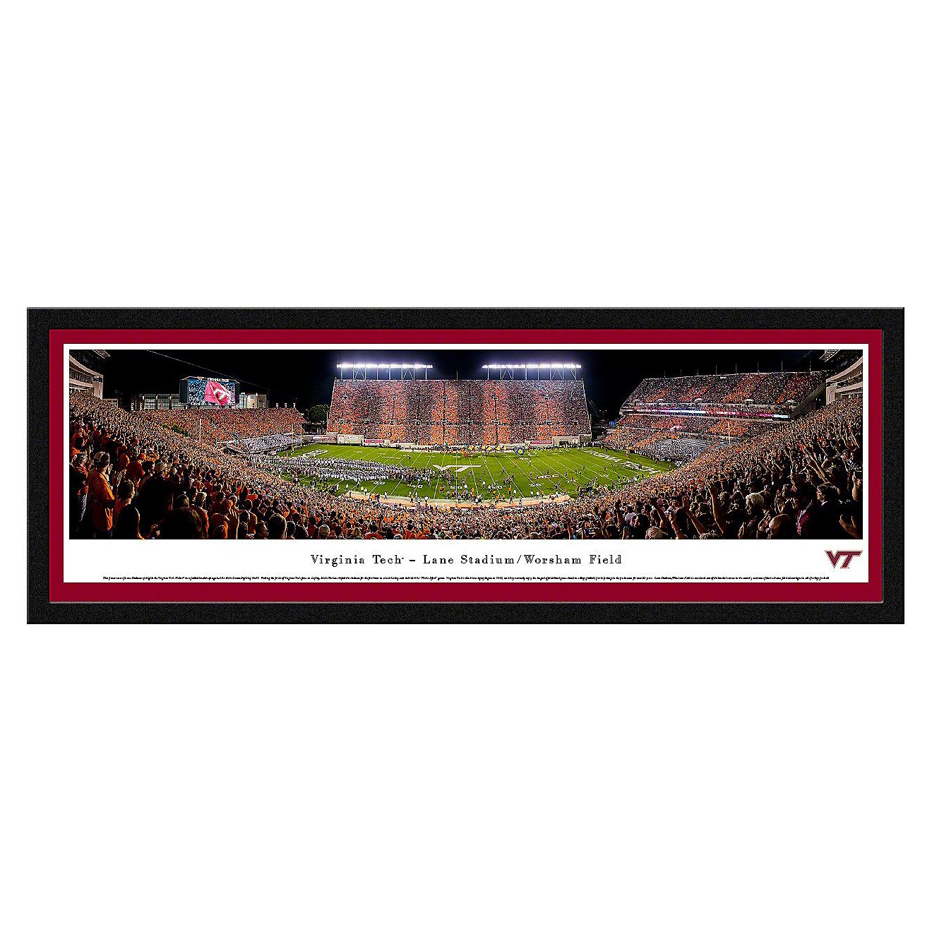Blakeway Panoramas Virginia Tech Lane Stadium Single Mat Select Framed Panoramic Print                                           - view number 1