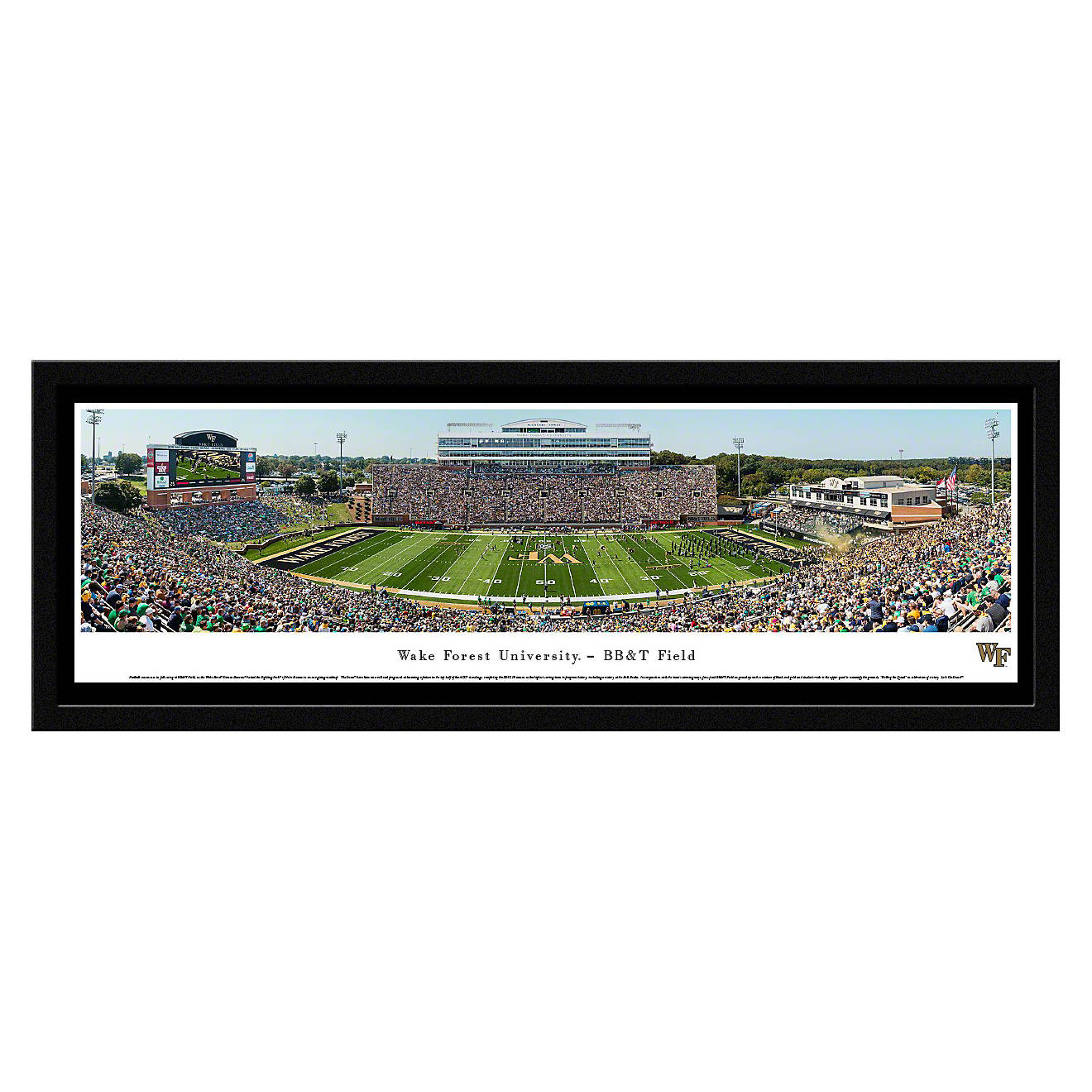 Blakeway Panoramas Wake Forest University BB&T Field Single Mat Select Framed Panoramic Print                                    - view number 1
