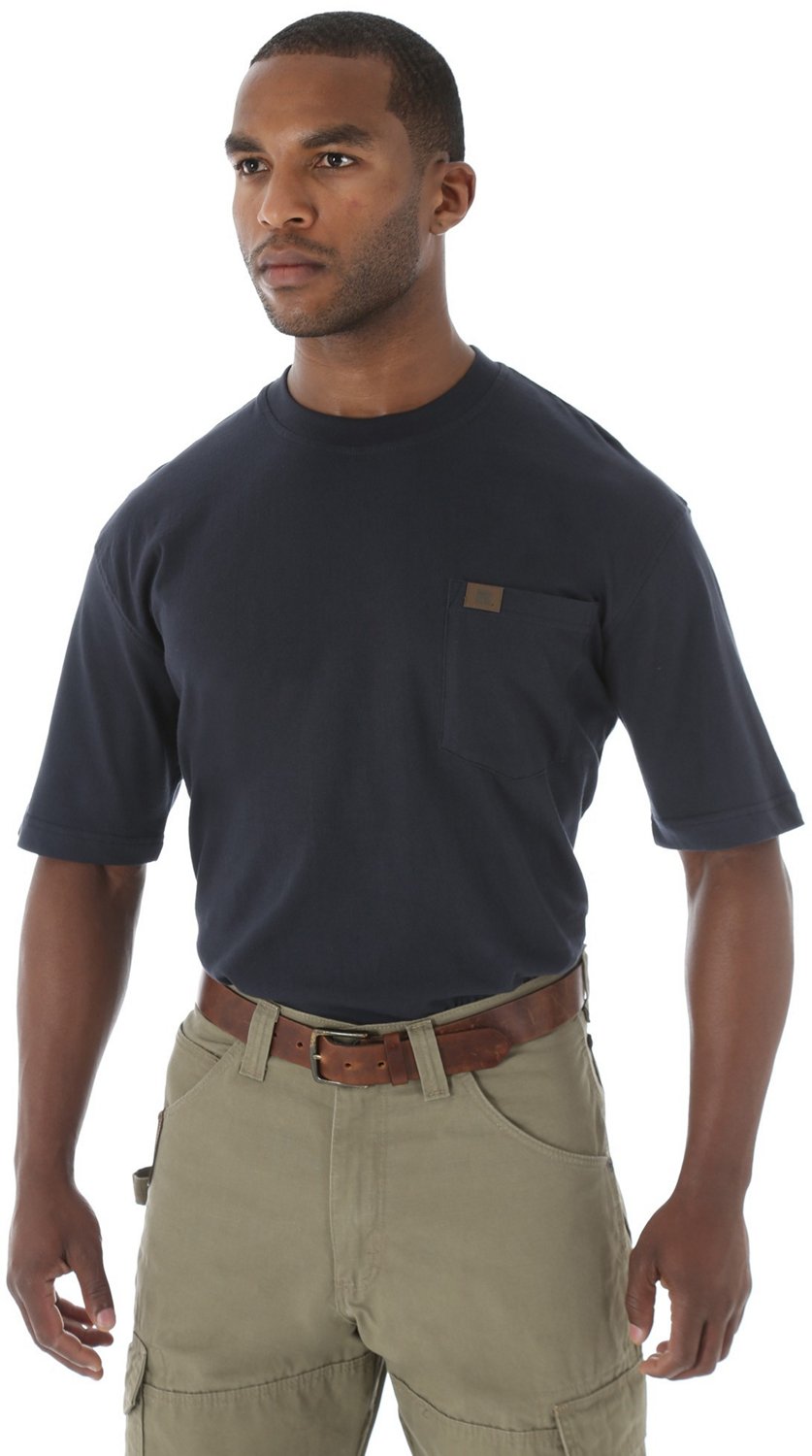 Wrangler Workwear 3W700 SS Pocket T-Shirt-Navy-Reg-XXL