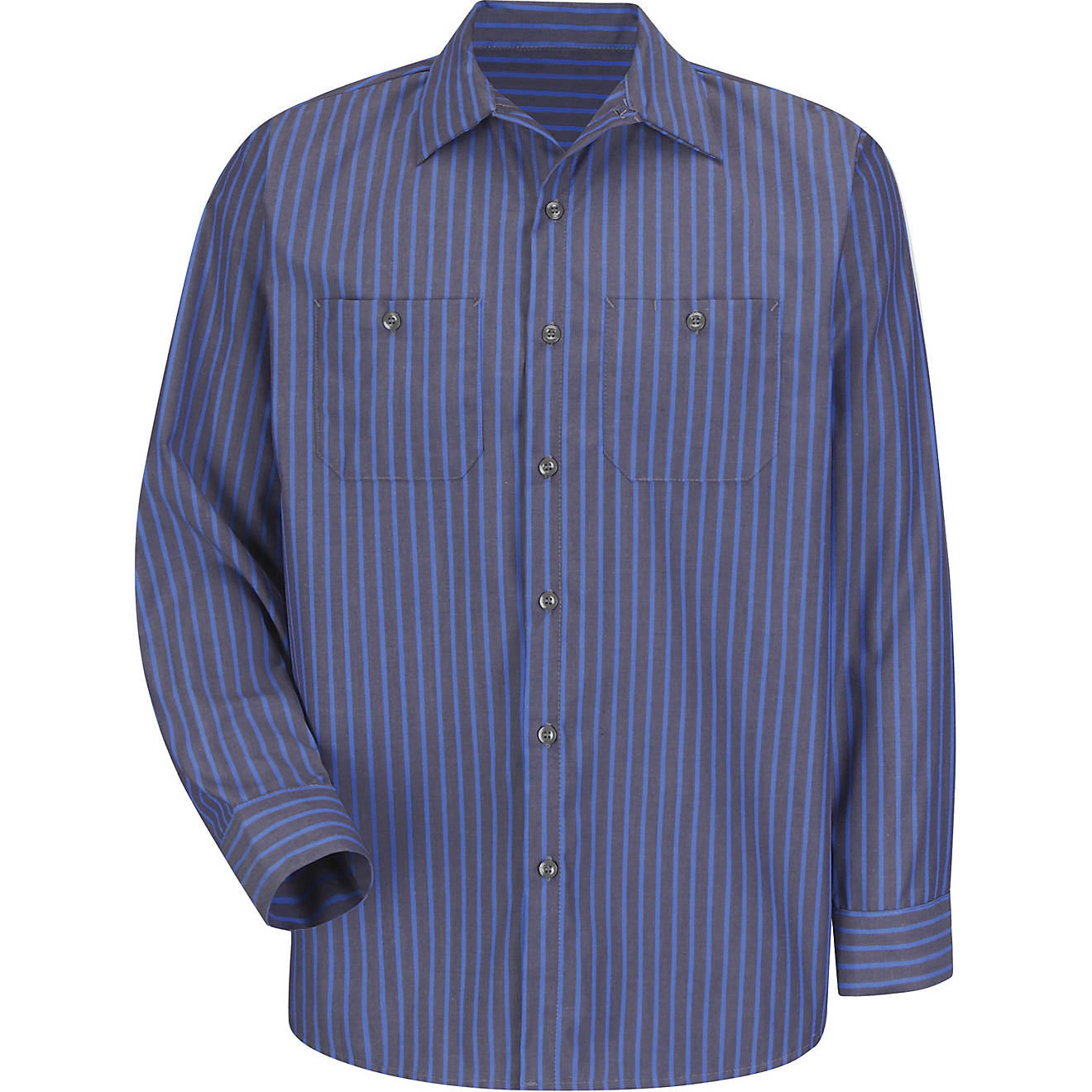 Red Kap Men's Long Sleeve Industrial Stripe Work Shirt                                                                           - view number 1