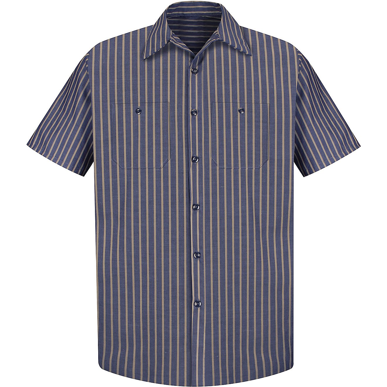 Red Kap Men's Industrial Short Sleeve Stripe Work Shirt                                                                          - view number 1