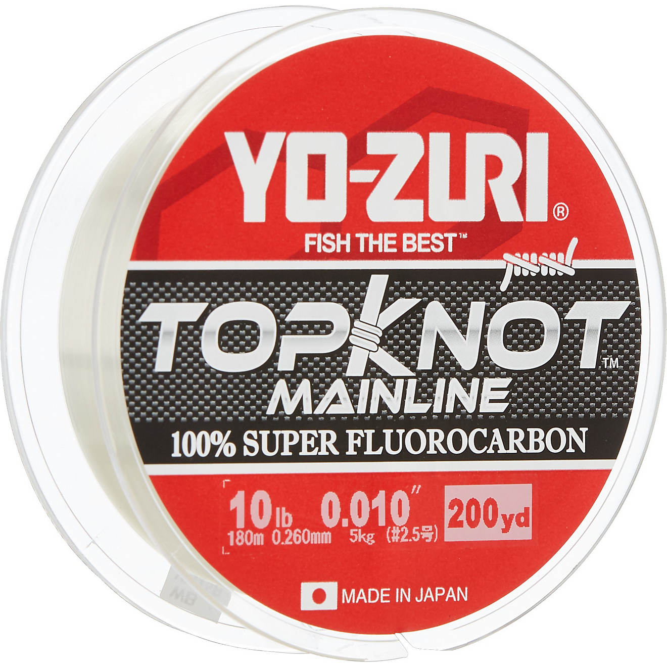 Yo-Zuri TopKnot MainLine Natural Clear 200 Yards Fluorocarbon Fishing Line 