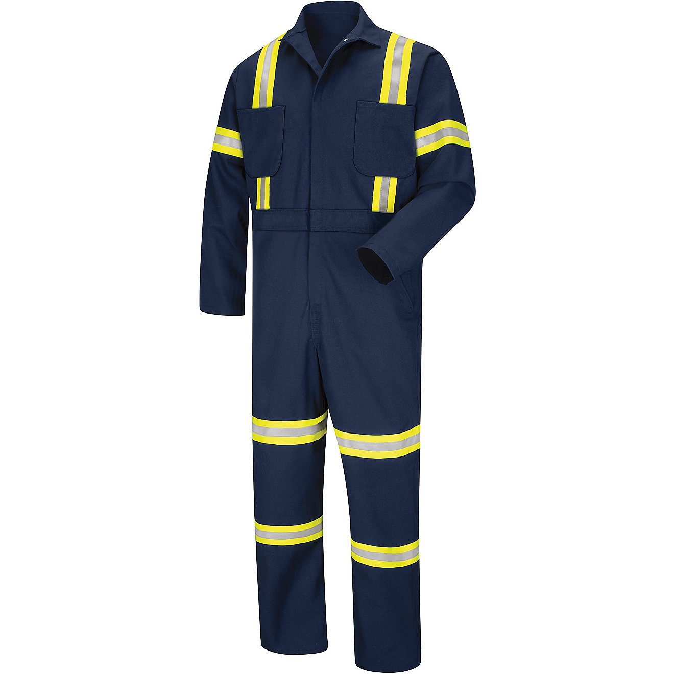 Red Kap Men's Enhanced Visibility Action Back Coveralls                                                                          - view number 1