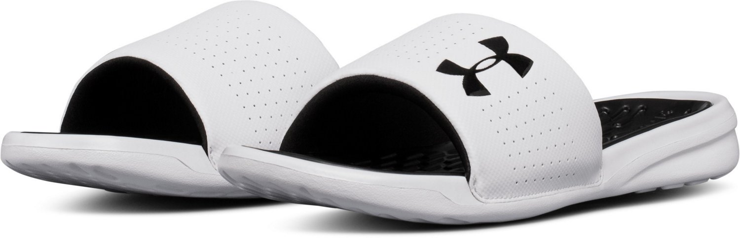 Under Armour Men's Playmaker Fixed Strap Soccer Slides Academy